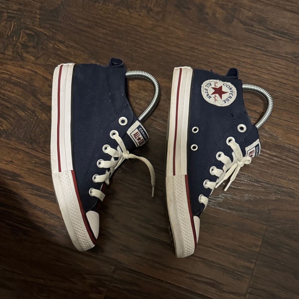 Converse Dark Blue MidTop Canvas Sneakers, Sz 5, Like New - Picture 7 of 10